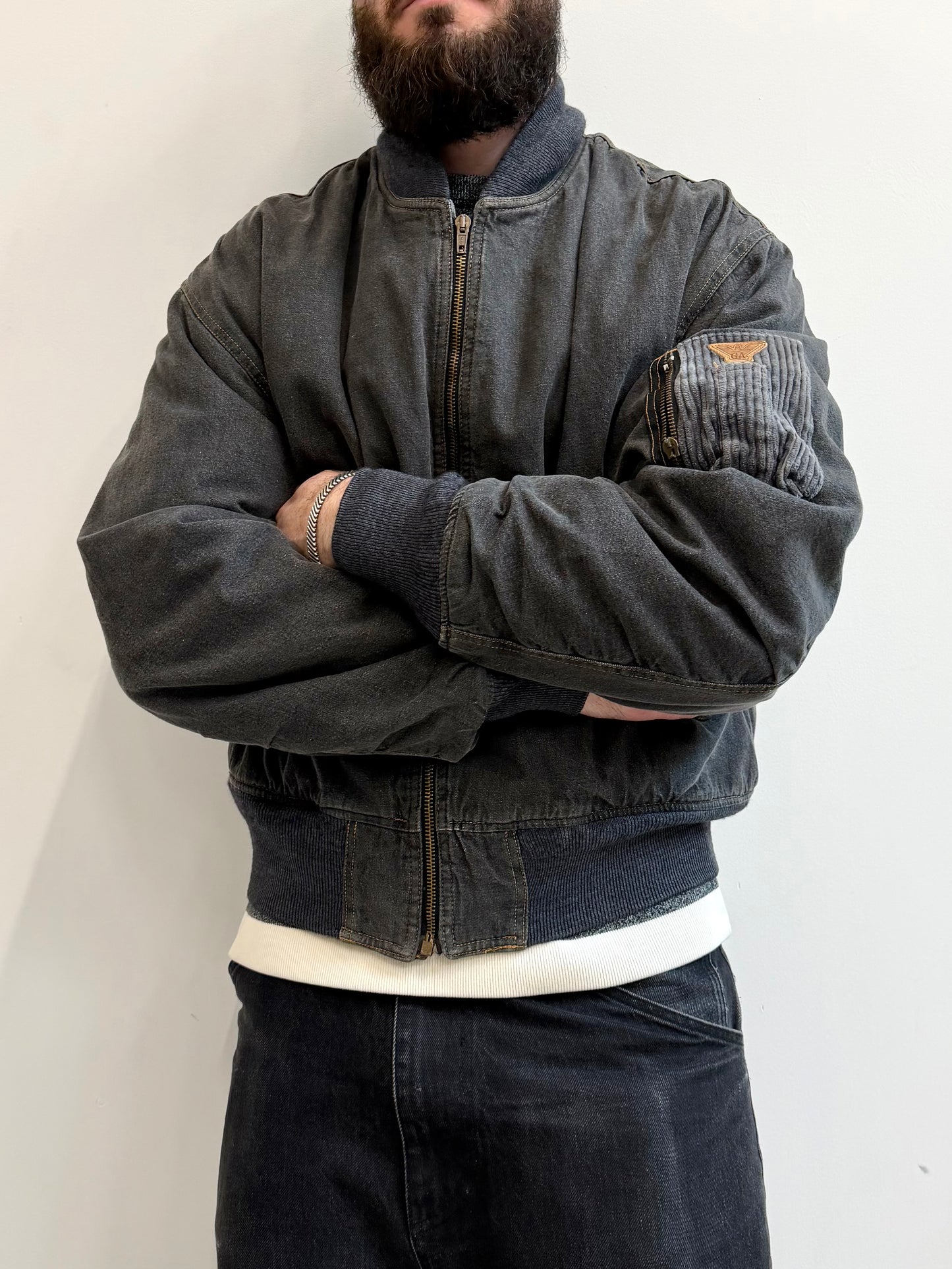 Emporio Armani 1980s denim bomber